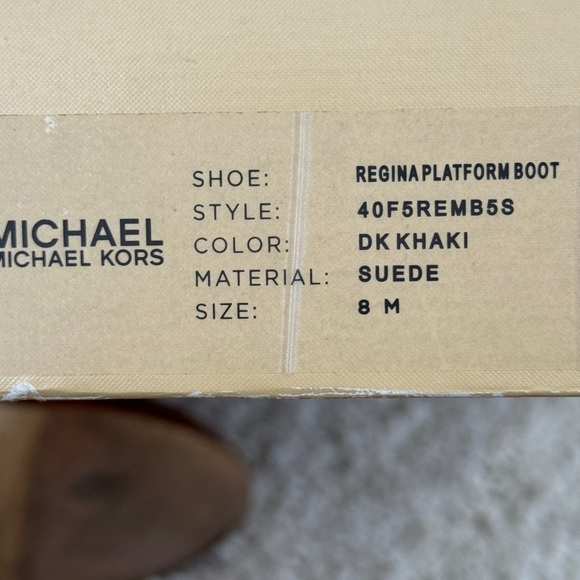 MICHAEL Michael Kors Suede Taupe High Heeled Boots - Picture 6 of 7